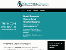 Tablet Screenshot of crowninkdesigns.com